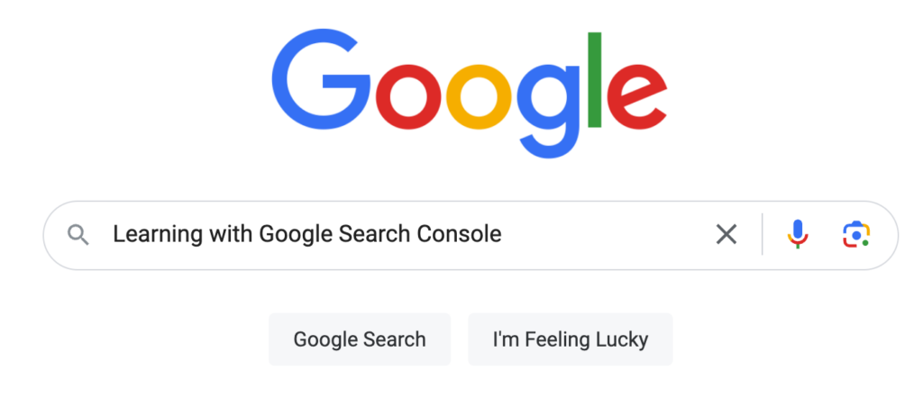 Learning with Google Search Console